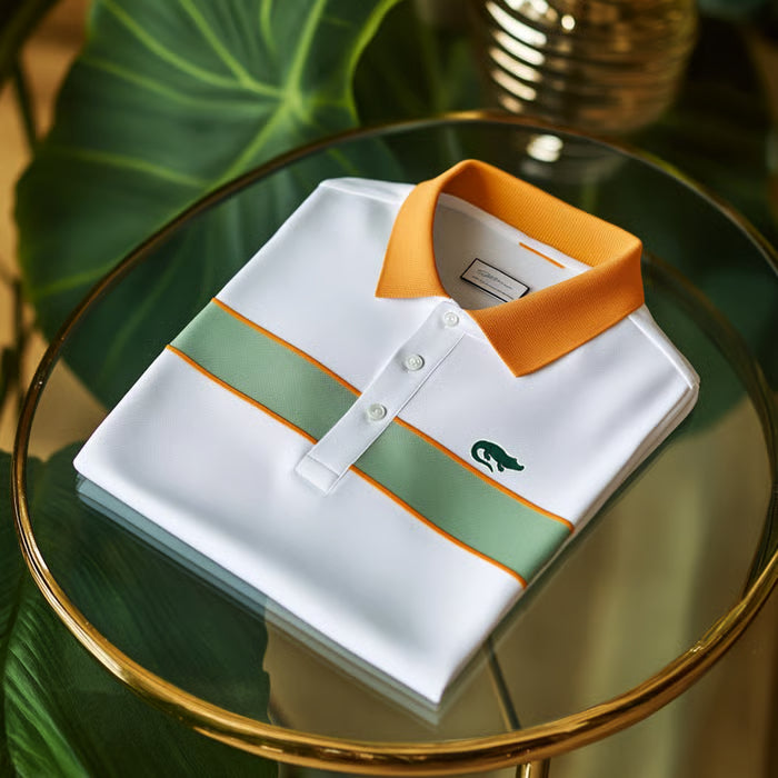 GLAMTSHIRT Men’s Business Casual Embroidered Crocodile Button Short-Sleeve Polo Shir